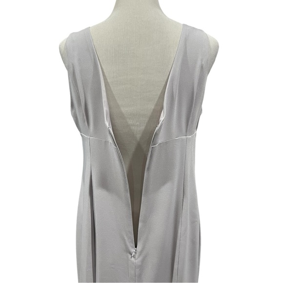 Amsale New York Platinum Leif Maxi Gown Size 14 - Picture 6 of 9